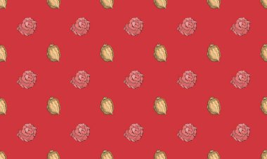 Farklı aksesuarlara sahip renkli arkaplan