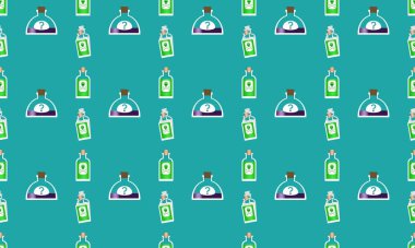 Farklı aksesuarlara sahip renkli arkaplan