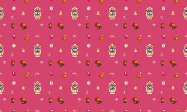 Farklı aksesuarlara sahip renkli arkaplan