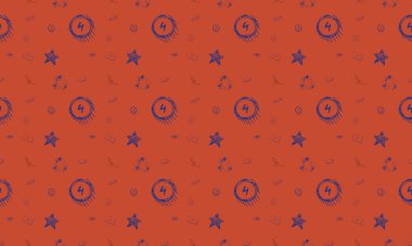 Farklı aksesuarlara sahip renkli arkaplan