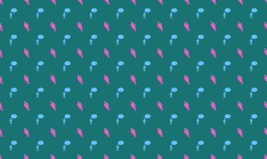 Farklı aksesuarlara sahip renkli arkaplan