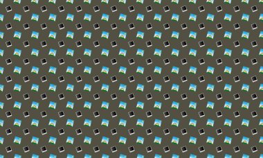 Farklı aksesuarlara sahip renkli arkaplan