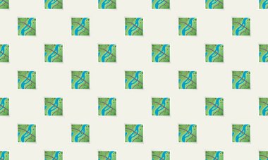 Farklı aksesuarlara sahip renkli arkaplan