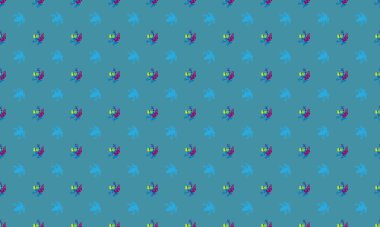 Farklı aksesuarlara sahip renkli arkaplan