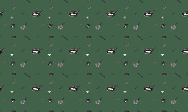 Farklı aksesuarlara sahip renkli arkaplan