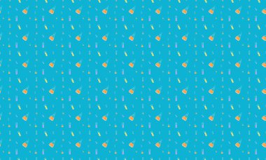 Farklı aksesuarlara sahip renkli arkaplan