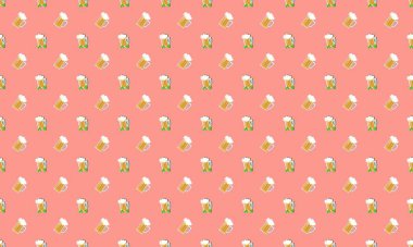 Farklı aksesuarlara sahip renkli arkaplan