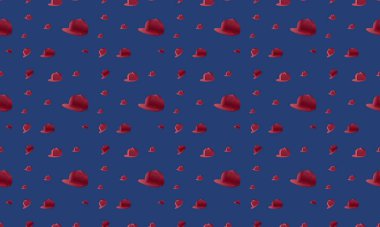 Farklı aksesuarlara sahip renkli arkaplan