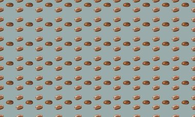 Farklı aksesuarlara sahip renkli arkaplan