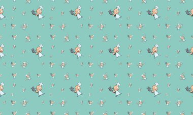 Farklı aksesuarlara sahip renkli arkaplan