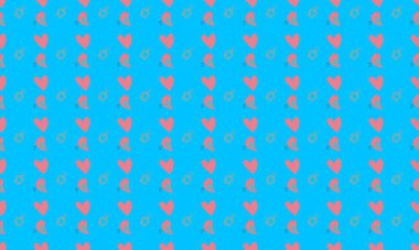 Farklı aksesuarlara sahip renkli arkaplan