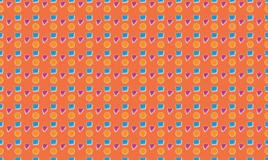 Farklı aksesuarlara sahip renkli arkaplan