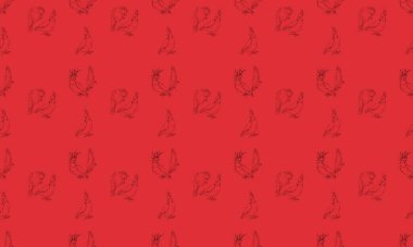 Farklı aksesuarlara sahip renkli arkaplan