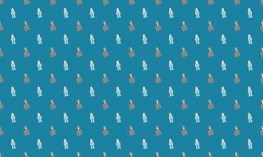 Farklı aksesuarlara sahip renkli arkaplan