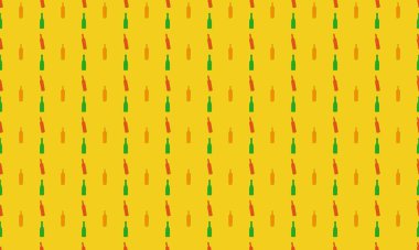 Farklı aksesuarlara sahip renkli arkaplan