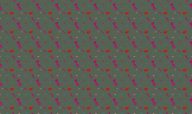 Farklı aksesuarlara sahip renkli arkaplan