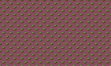 Farklı aksesuarlara sahip renkli arkaplan