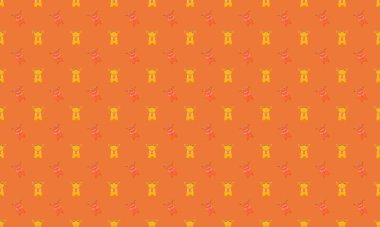 Farklı aksesuarlara sahip renkli arkaplan