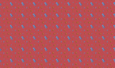 Farklı aksesuarlara sahip renkli arkaplan