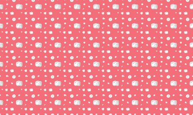 Farklı aksesuarlara sahip renkli arkaplan