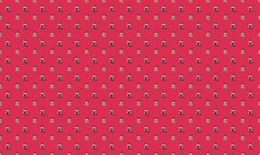 Farklı aksesuarlara sahip renkli arkaplan