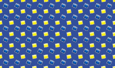 Farklı aksesuarlara sahip renkli arkaplan