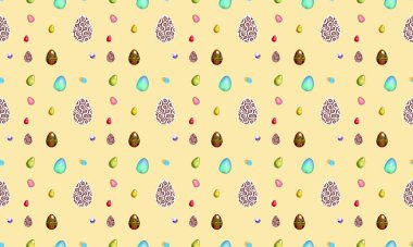 Farklı aksesuarlara sahip renkli arkaplan