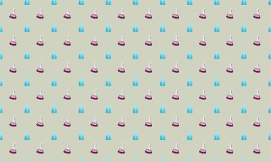 Farklı aksesuarlara sahip renkli arkaplan