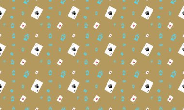 Farklı aksesuarlara sahip renkli arkaplan