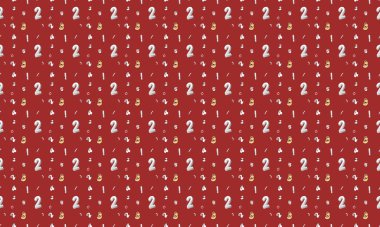 Farklı aksesuarlara sahip renkli arkaplan