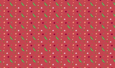 Farklı aksesuarlara sahip renkli arkaplan