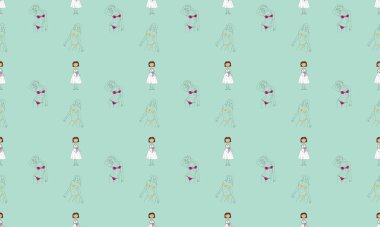 Farklı aksesuarlara sahip renkli arkaplan