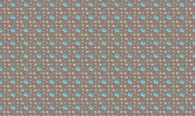 Farklı aksesuarlara sahip renkli arkaplan