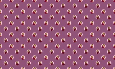 Farklı aksesuarlara sahip renkli arkaplan