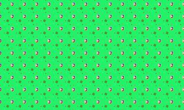 Farklı aksesuarlara sahip renkli arkaplan