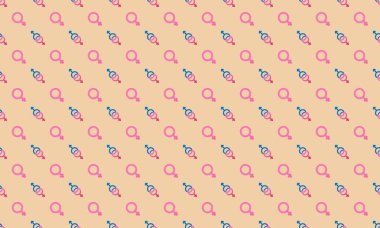 Farklı aksesuarlara sahip renkli arkaplan