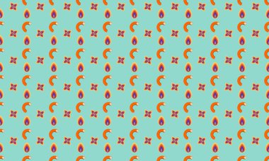 Farklı aksesuarlara sahip renkli arkaplan