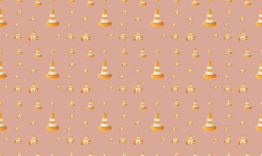 Farklı aksesuarlara sahip renkli arkaplan