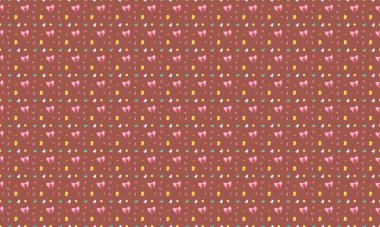 Farklı aksesuarlara sahip renkli arkaplan