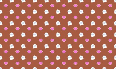 Farklı aksesuarlara sahip renkli arkaplan