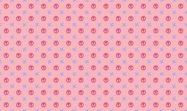 Farklı aksesuarlara sahip renkli arkaplan