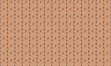 Farklı aksesuarlara sahip renkli arkaplan