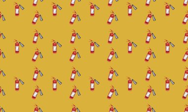 Farklı aksesuarlara sahip renkli arkaplan