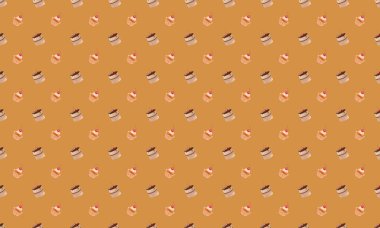 Farklı aksesuarlara sahip renkli arkaplan