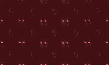 Farklı aksesuarlara sahip renkli arkaplan