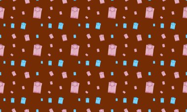 Farklı aksesuarlara sahip renkli arkaplan