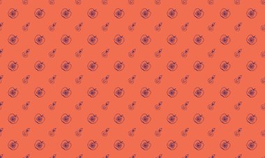 Farklı aksesuarlara sahip renkli arkaplan