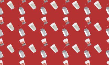 Farklı aksesuarlara sahip renkli arkaplan