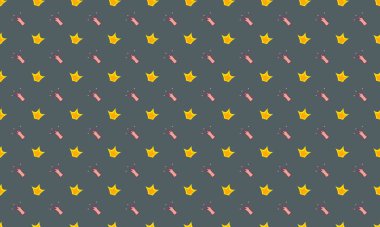 Farklı aksesuarlara sahip renkli arkaplan