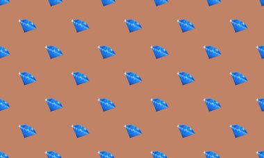 Farklı aksesuarlara sahip renkli arkaplan